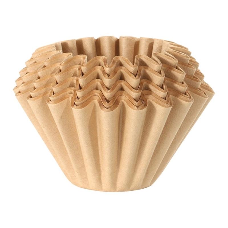 Pack Of 100 Pouring Over Coffee Filter Paper for Coffee Dripper Unbleached Filter Sheets For Home Brewing