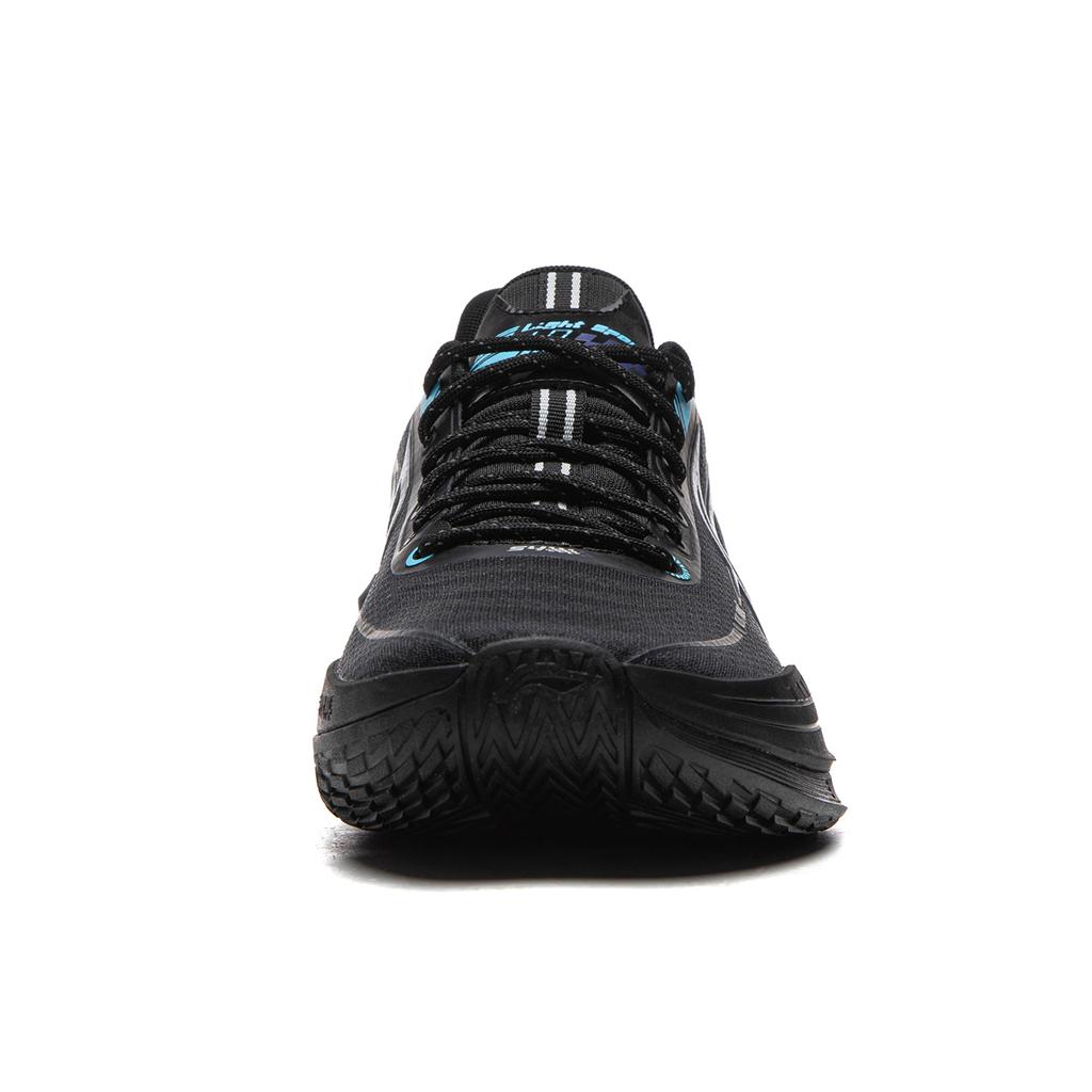Li Ning Light Speed 4 Dämpfung Rutschfest Rückprall Niedrig geschnittene Basketballschuhe Herren Schwarz Blau ABPW011-8