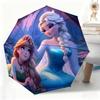 A Fully Automatic Umbrella Featuring The Frozen Sisters, Suitable for All Occasions As a Sun And Rain Umbrella, Portable And F