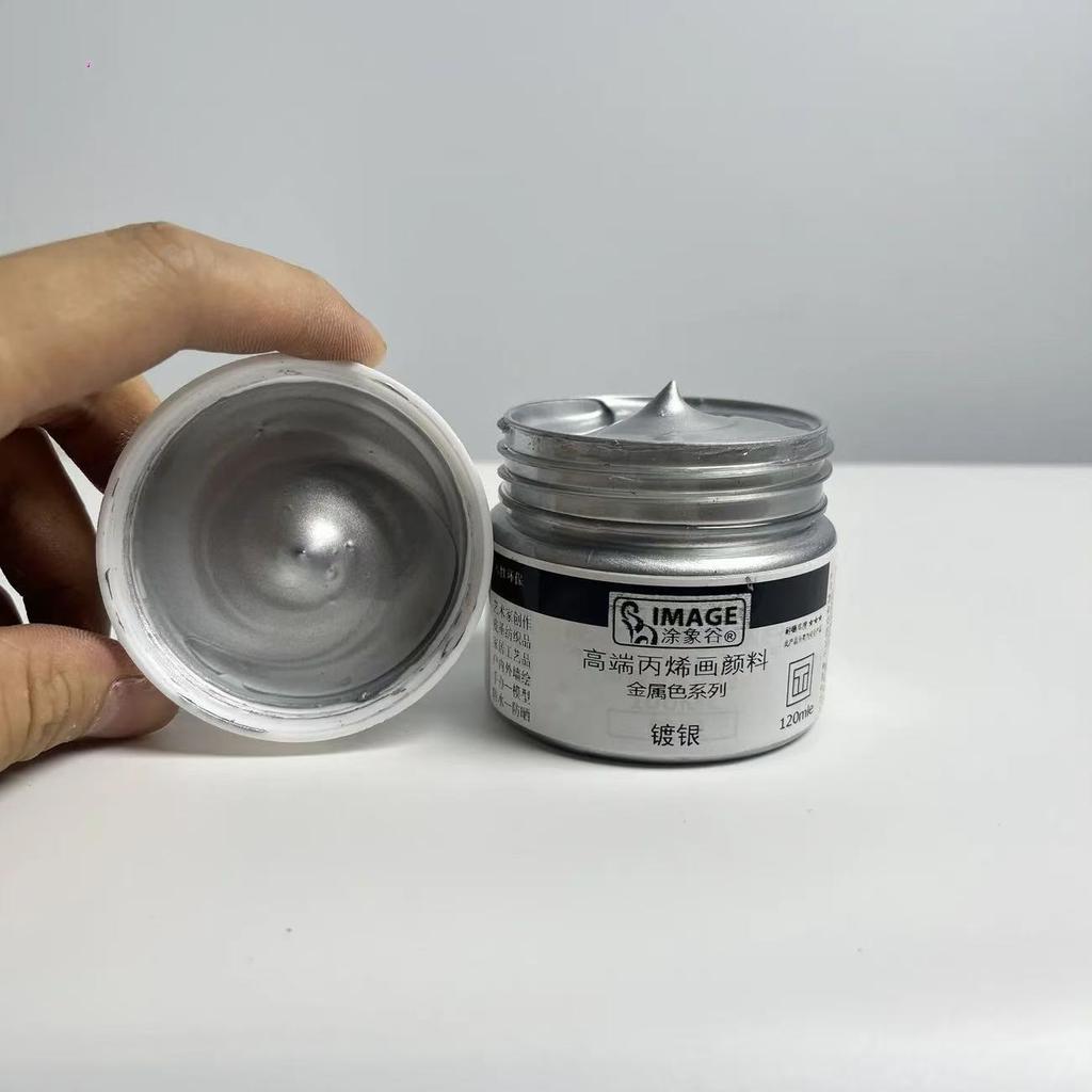 Pigmento Acrilico Metallizzato Perlescente da 100 ml Impermeabile Protezione Solare Pittura Murale Pittura con Foglia d'Oro Decorazione Linea
