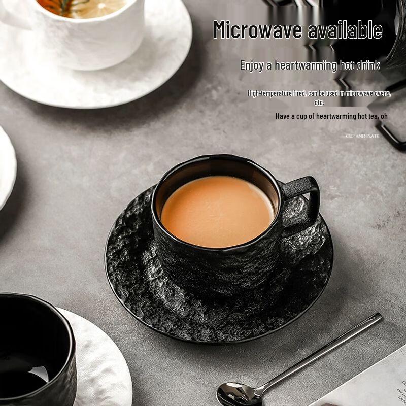 Elegant Ceramic Coffee Cup and Saucer Set