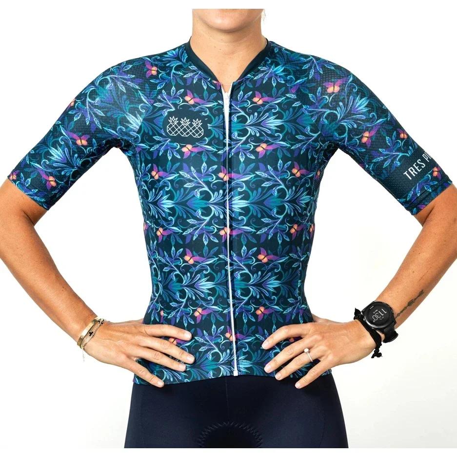 Tres Pinas Top Maglia da Donna Abbigliamento da Ciclismo Ciclismo Mtb Abbigliamento Maglia Ciclismo Estiva Maniche Corte Aerodinamiche Pantaloncini Uniforme Squadra Outdoor
