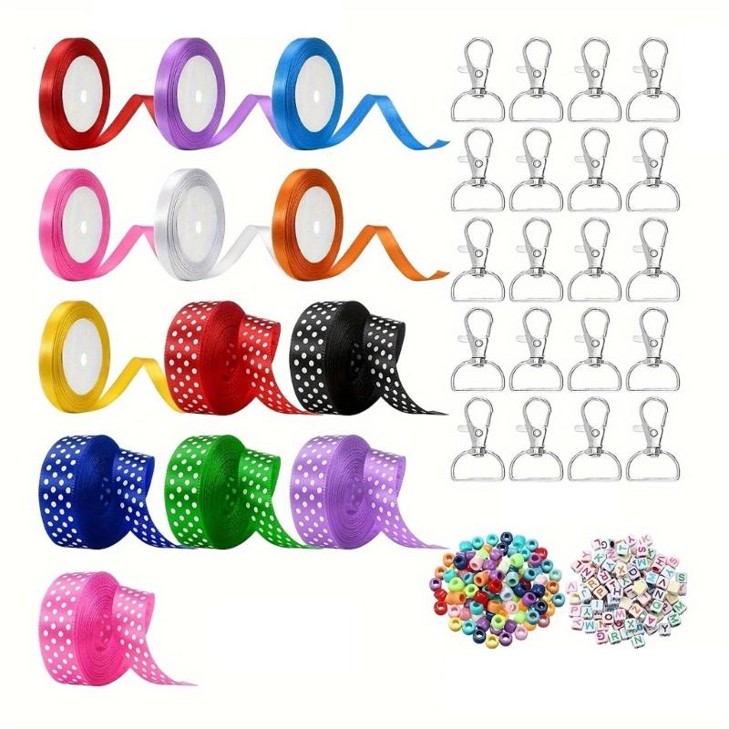 

Alloy Acrylic Ribbon Keychain Making Supplies 233 Pieces DIY Bead Stringing Set For Custom Accessories And Party Favors 1