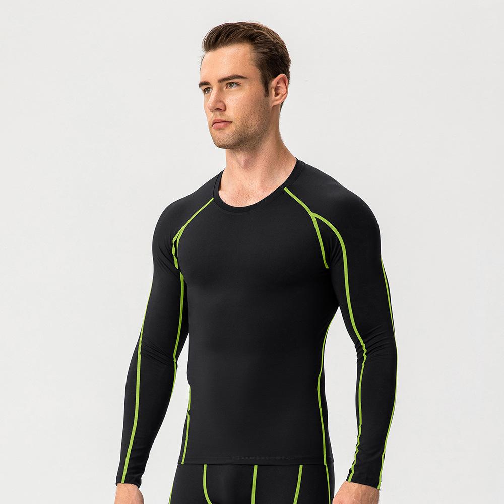 Shirt Men'S Fashionable Slim Fit Solid Color Long Sleeved Business Cotton And Linen Men'S Casual Sports Fitness Base Clothes Top