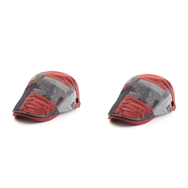 Men Beret Hat Cotton Buckle Adjustable Newsboy Hats Cabbie Gatsby Cap