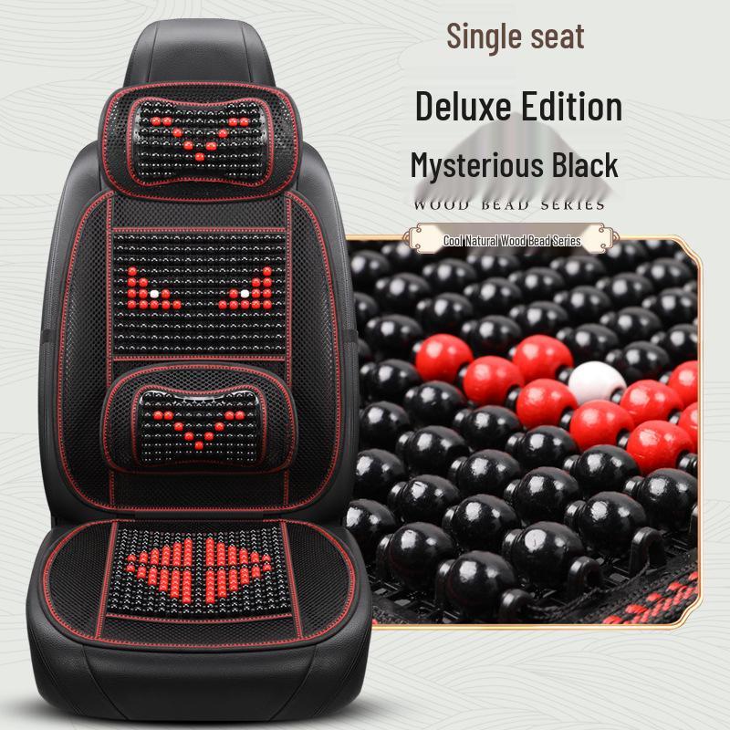 

NNL Деревянные бусины Подушка на сиденье автомобиля: Одноместное, дышащая сетка для лета и комфорта в любое время года