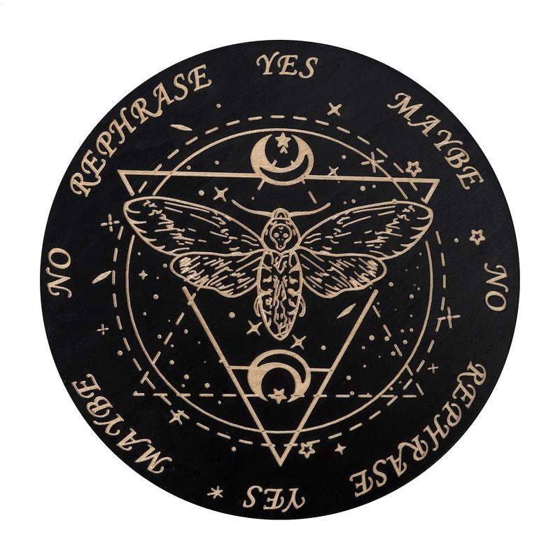 Star Pendulum Board Dowsing Divination Board Magics Meditation Decision Plate Metaphysical Message Board Witchs Altar Supplies