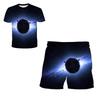Sommer Neu Weltraum Planet Muster 3D Druck Trainingsanzüge Herren Damen Kurzarm T-Shirt Shorts Sets 2 Stück Sportanzüge Herrenbekleidung