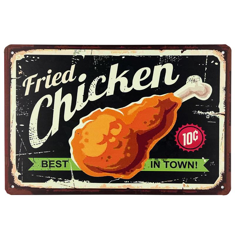 Hamburgers Metal Tin Signs Hot Dogs Printed Vintage Poster Kitchen Wall Decor Fast Food Shop Plaque Wall Art Iron Plate Painting