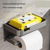 Wall-Mounted Toilet Paper Holder with Phone Shelf