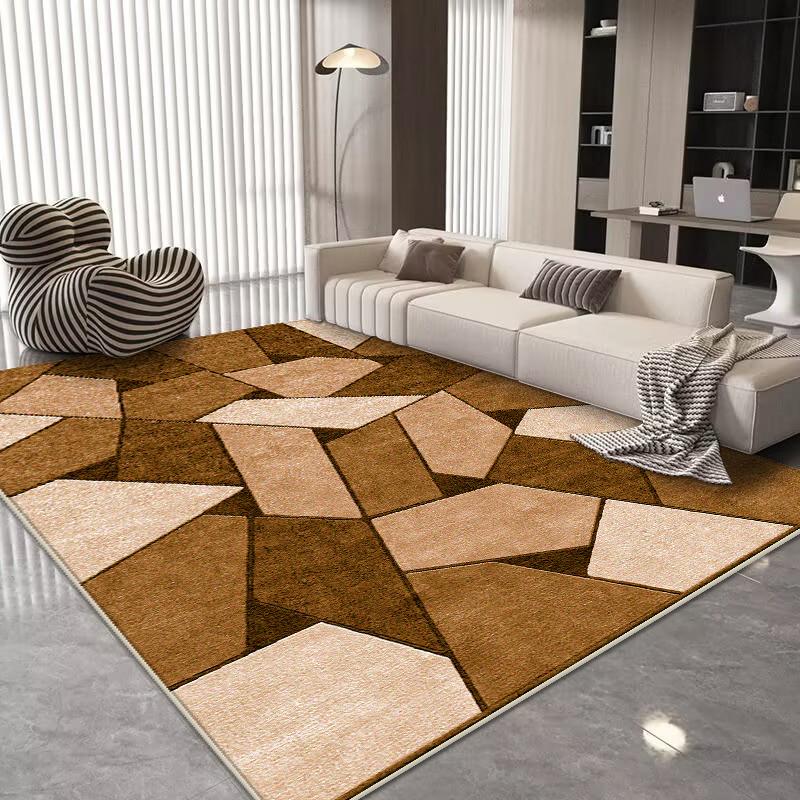 Modern Geometric Carpet for Living Room Modern Luxury Decoration Home Rugs for Bedroom Big Size Non-slip Easy Cleaning Floor Mat