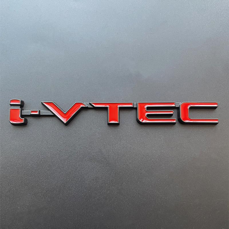 3D Chrome Metal Car Letters Rear Trunk Badge Emblem IVTEC Logo I VTEC Sticker For Honda City Civic Accord Jazz CRV  Accessories