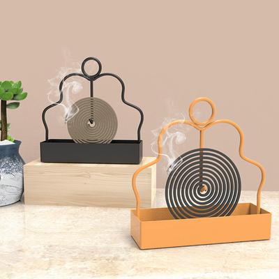 Porte-moustiquaire Anti-brûlure avec Plateau Créatif en Fer Forgé Porte-encens Répulsif Moustiques Outil de Décoration Intérieure