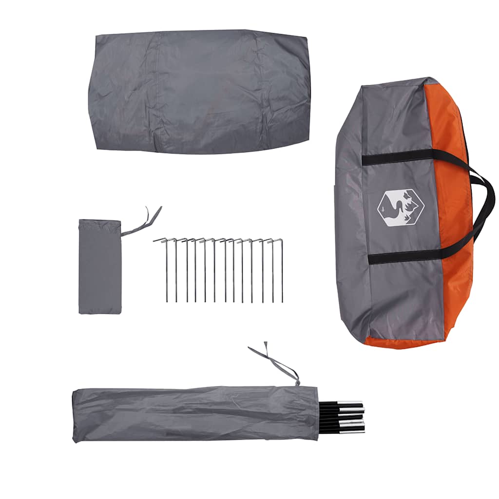 Car Tent for 2 Persons Gray and Orange Waterproof