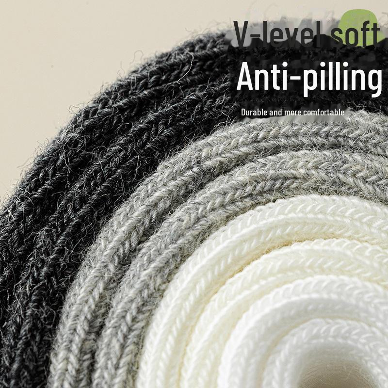 Anti-Pilling Nahtlose Mittelhohe Socken ~ Japanischer Stil Frühling/Herbst Unifarben Xinjiang-Baumwolle