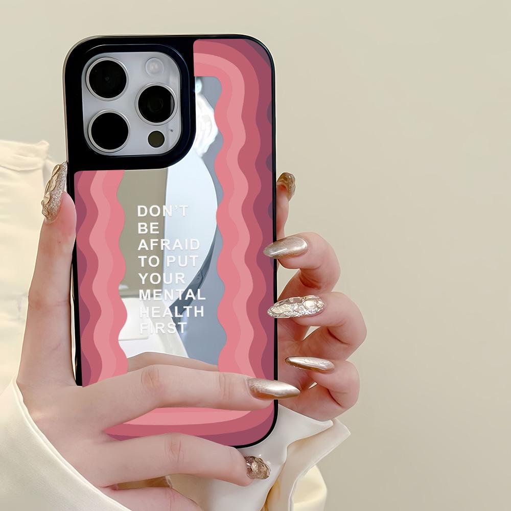 Mirror Phone Case for iPhone 15 11 13 14 for 15 16 Pro Max 12 13 16 Pro Cloud Flower and Animal Cute Style Phone Case