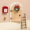 Tooth Box Baby Gift Dollhouse Mini Home Decorations Wood Fairy Elf Door Baby Room Wall Decoration Craft Ornaments Commemorative