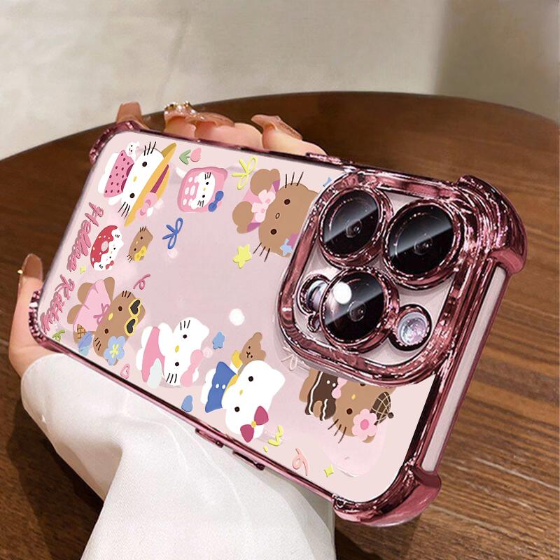 Case For Samsung Galaxy S26 S25 Ultra A57 A56 A16 A54 A55 A07 A35 S24 S23 Ultra Plus FE 5G Soft Hello Kitty Shockproof Casing
