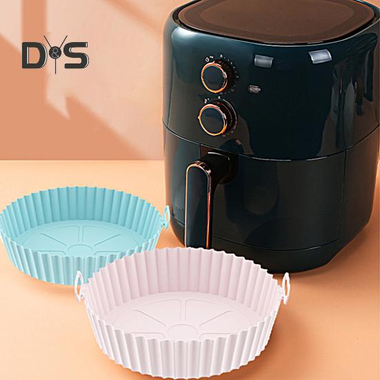 Silicone Frying Liners Air Circulation Baking Tray Dual-sided Cooking Pan Grease-free Air Fryer Basket Kitchen Accessory