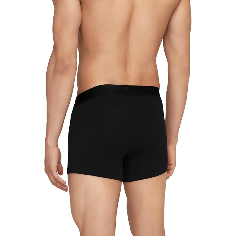 XYXX Men's Cotton Trunks (Pack of 2) (XYTRNK2PCKN404M_Black + Black Iris_M)