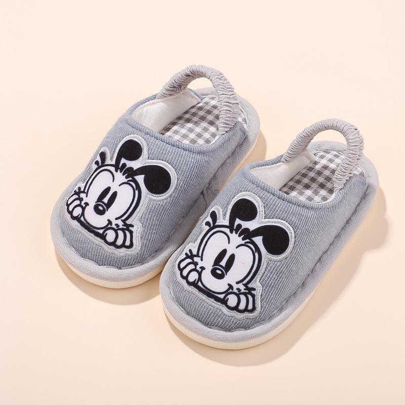 

Детские тапочки из ткани Babu bean осенние и весенние хлопковые мытье полов не охлаждает ноги не роняет обувь 190 yards inner length 17.5cm светло-серый