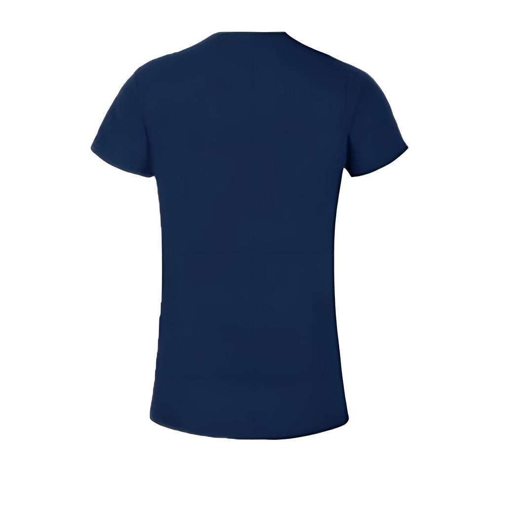 Li-Ning Round Neck Solid Color Simple Short Sleeve T-Shirt Women Tops Navy-Blue AHSR792-6