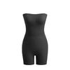 Full-body Shapewear Jumpsuit with Detachable Straps, Seamless, Flat-shoulder, One-piece Body-shaping Undergarment