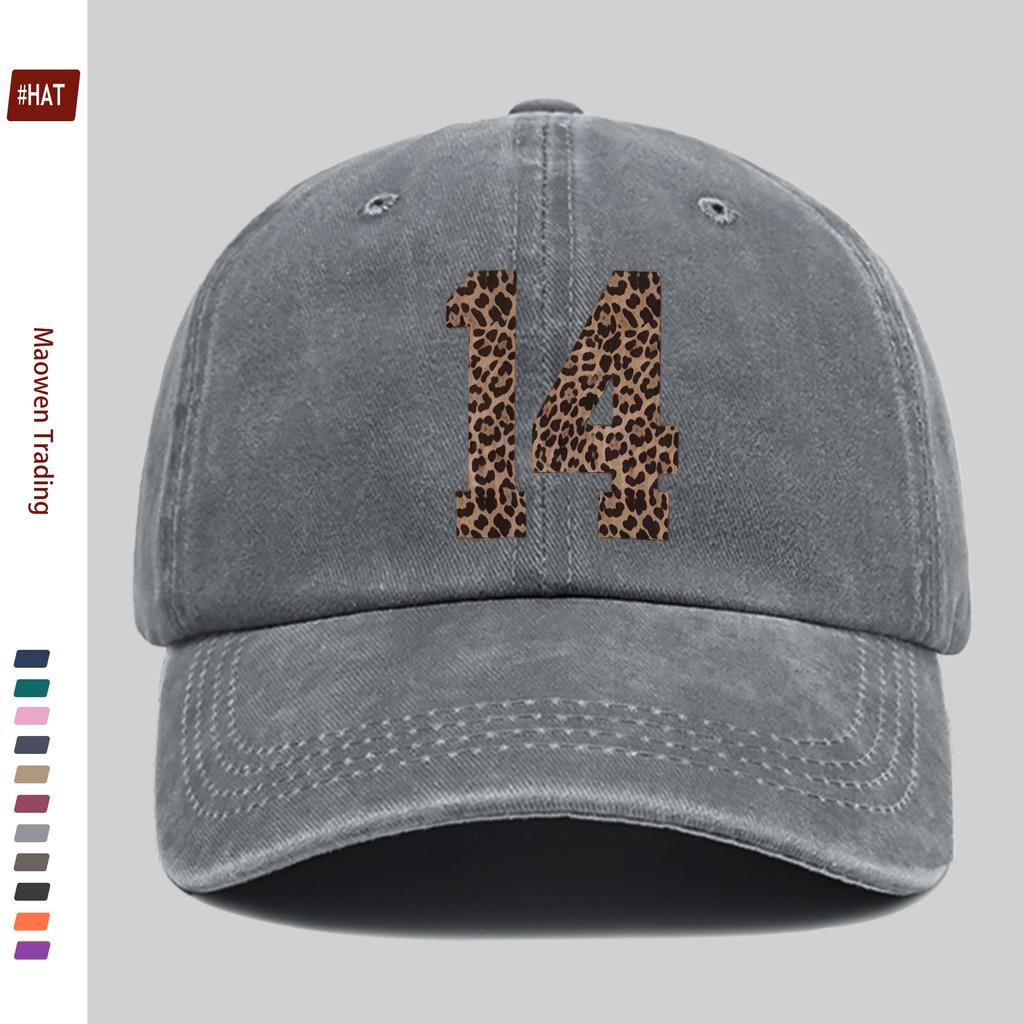 pc Leopard Print Number Pattern Baseball Cap Fashionable Trendy Design Sun Hat Comfortable Lightweight Trucker Hat Adjustabl