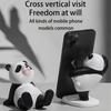 Panda Figurines For Interior Modern Resin Sculpture Statue Cartoon Panda Shape Desktop Phone Holder Home Office Desk Decor
