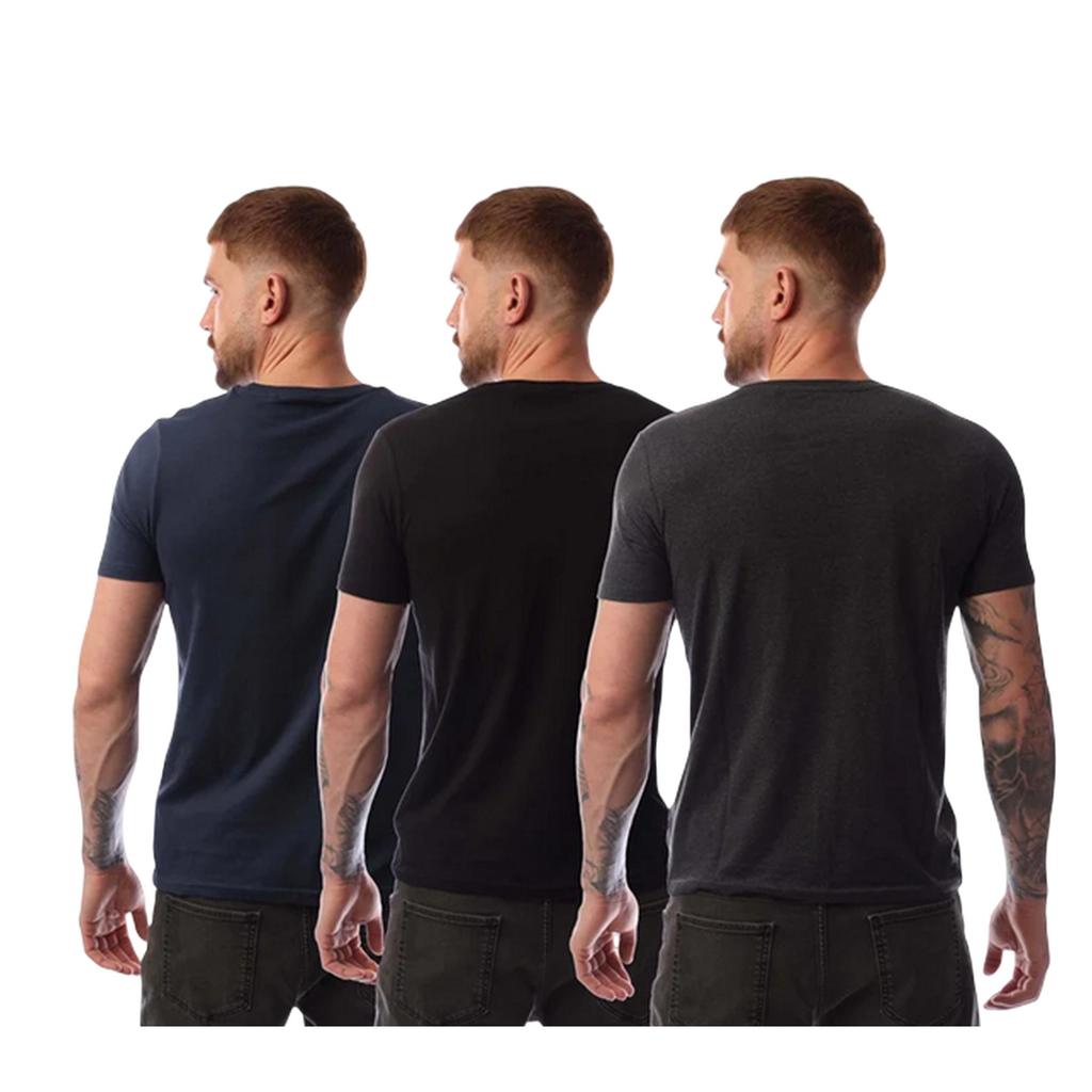 BENCH Mens Logo Cotton T-Shirt (Pack of 3)