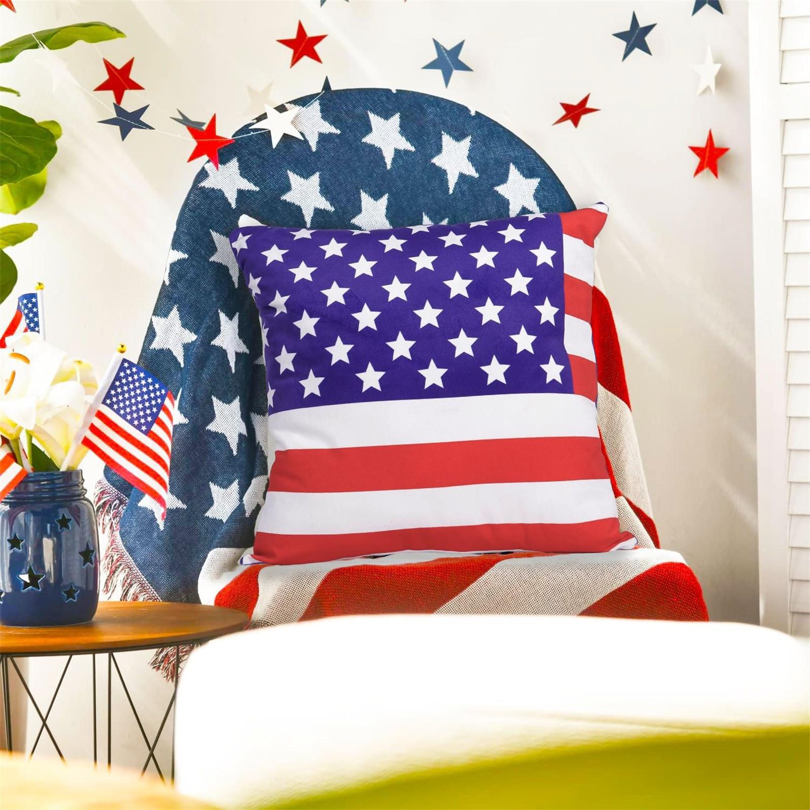 

Подушка на День Независимости Подушка для дома Подушка для сиденья Подушка-флаг с сердцевиной One Size