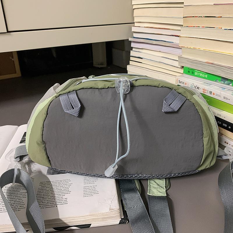 Contrast Color Stitching Backpack Couple's Lightweight Large Capacity Backpack Student Schoolbag