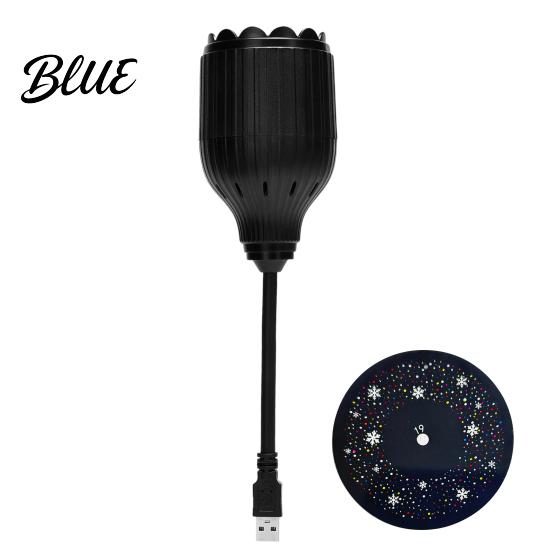LED Projector Light USB Christmas Snowflake Light Flexible Gooseneck Projection Lamp Ambient Night Lamp for Bedroom Ceiling Decoration