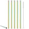5pcs Heart-shaped Straight Drinking Straw Stainless Steel Straw Set Fruit Juice Milkshake Cocktail Tea Straws Bar Accessories