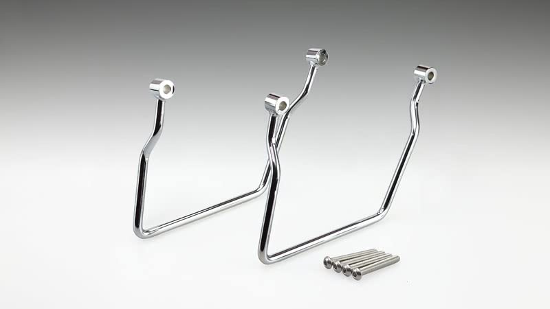Kijima Motorcycle Parts Side Bag Support Steel Drag Star 400 Classic Left and Right Set Chrome Plated ('01-'13) 210-451