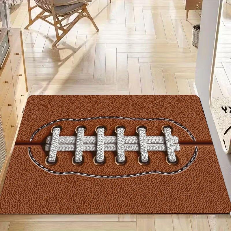 American Football Sport Thema Willkommens-Fußmatte Weich Rutschfest Waschbarer Küchenteppich Schlafzimmer Wohnzimmer Heimdekoration Bodenmatte