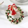 Christmas Wreath Bell Clothes Accessories Christmas Present Korean Style Badge Women Brooch