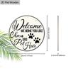 Garden decoration, wooden hanging decorative signs, "WELCOME" logo, 2D graphic products, housewarming gifts for friends