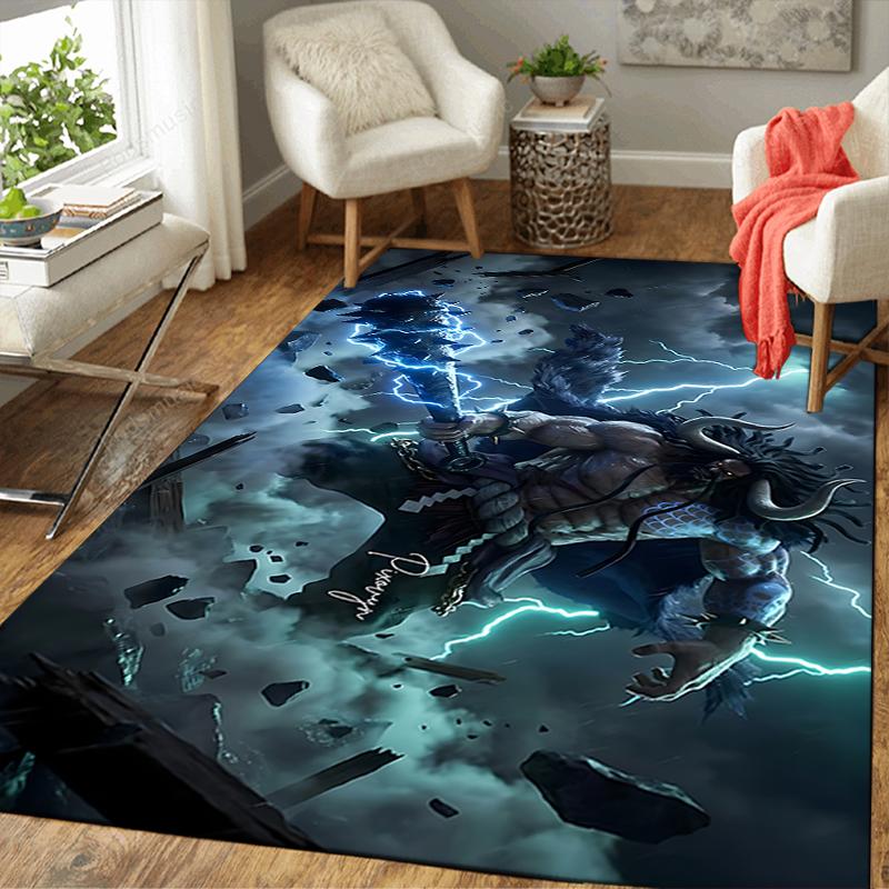 1Pc Warrior'S Rise Rug, Office Carpet Indoor Outdoor Doormat, Non-Slip, Comfortable, Living, Christmas Halloween, Xmas Gift S1875