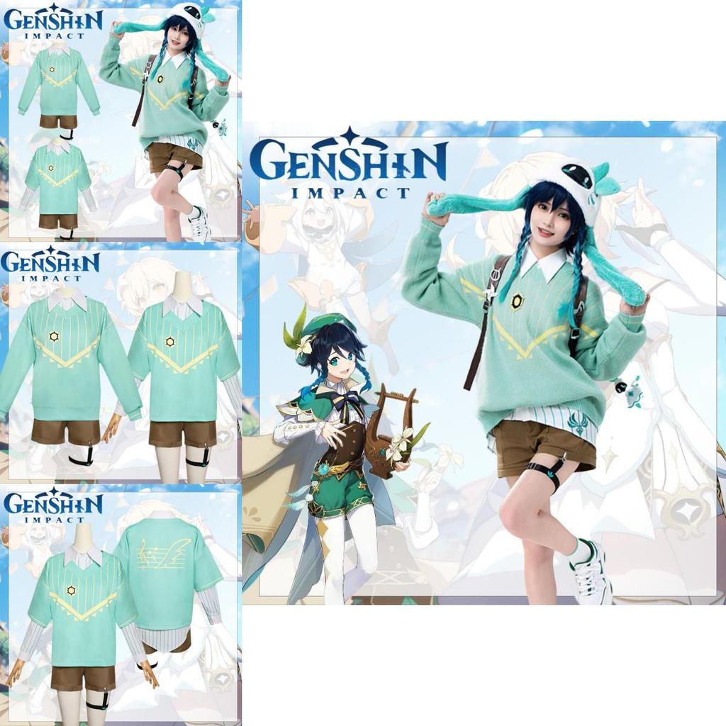 Genshin Wendy Impact Holiday Casual Wear Roleplaying Clothing Ornament Chest
