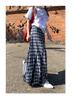 Women's High Waist Plaid Fringe A-line Skirt - 2025 Spring/Autumn Collection