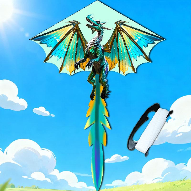 Pterodactyl Dinosaur Kite - Children's Cartoon Dragon Kite for Outdoor Fun