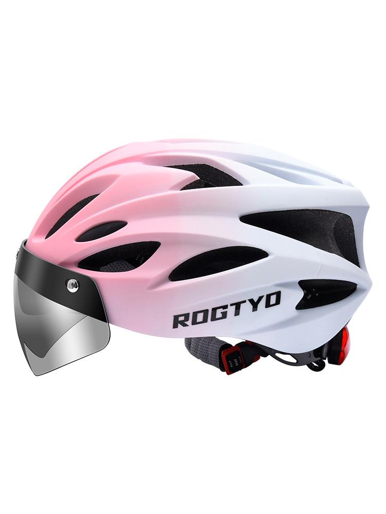 Magnetic Goggles Helmet Set: Anti-Glare Breathable Helmet, Taillight, for Mountain, Road, and Folding Bikes.