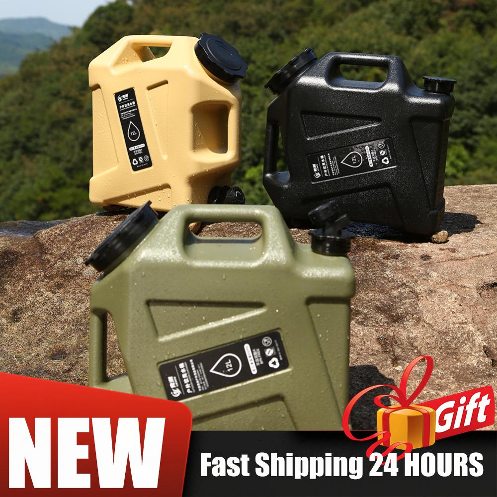 Outdoor Water Bucket 12L Camping Water Container Large Capacity Portable Water Bag No Leakage Camping Water Storage Tank
