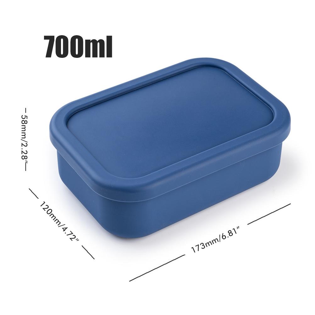 Силиконовый ланч-бокс Bento портативный многоразовый с 3 отделениями пригодный для использования в микроволновой печи для взрослых и детей Type 2 1140₽