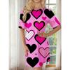 Summer Fashionable Colorful Short Sleeve Women Mini Dresses Leisure Beach Vacation Creative Fun 3d Soft Comfortable Dresses