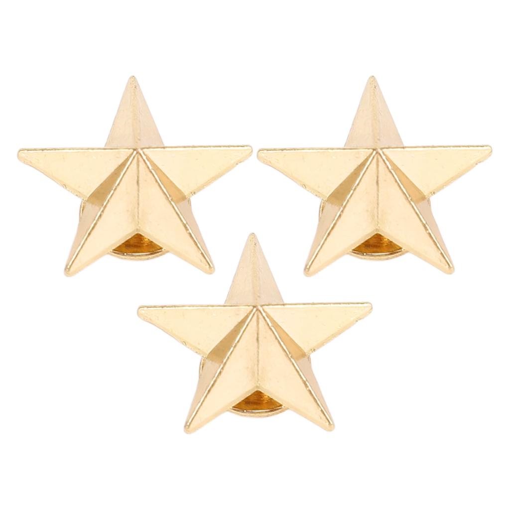 50 Set 5 Pointed Star Rivets Alloy 16mm Star Studs with 4mm Slot Screws for Lthercraft Clothing Hat