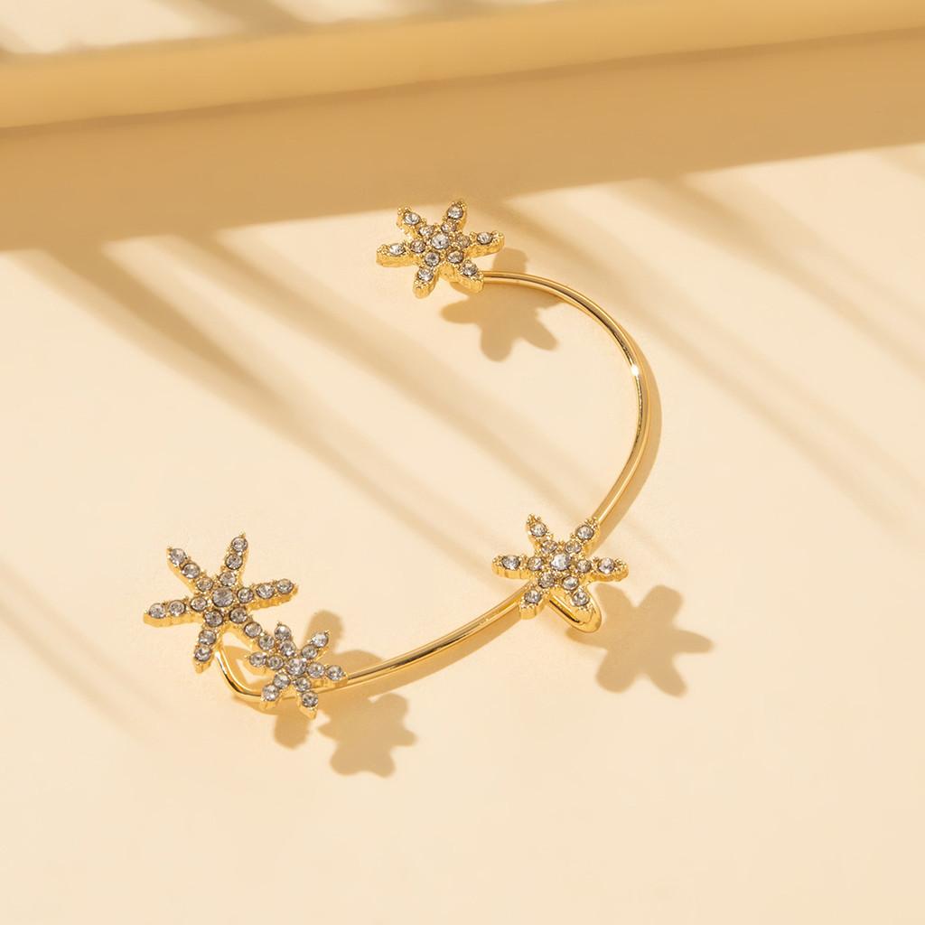 Chic Left Ear Butterfly Ear Cuff For Women Gold Alloy Plating Accessory Fashion