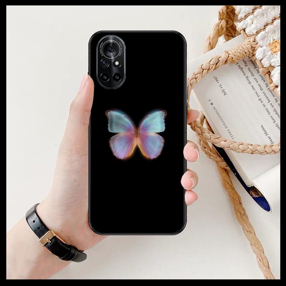 Schöne Schmetterlingsmuster Klare Handyhülle Für Huawei Honor 20 10 9 8A 7 5T X Pro Lite 5G Schwarz Etui Coque Hoesjes Comic Fas