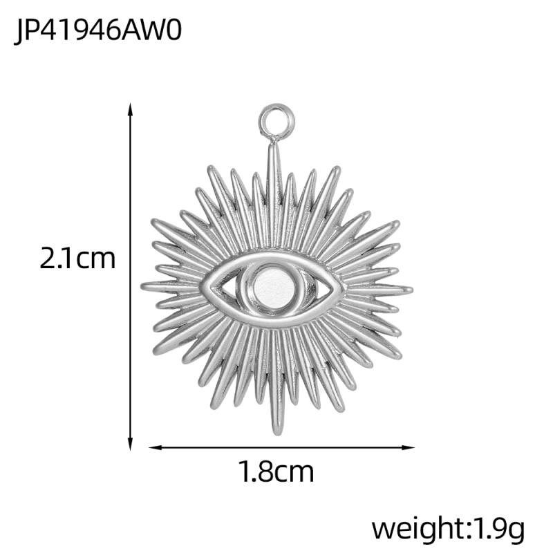 CARLIDANA Fashion Jewelry Pendants Charms Gold Plated Colorful Zircon Evil Eye Stainless Steel Charms for Jewelry Making